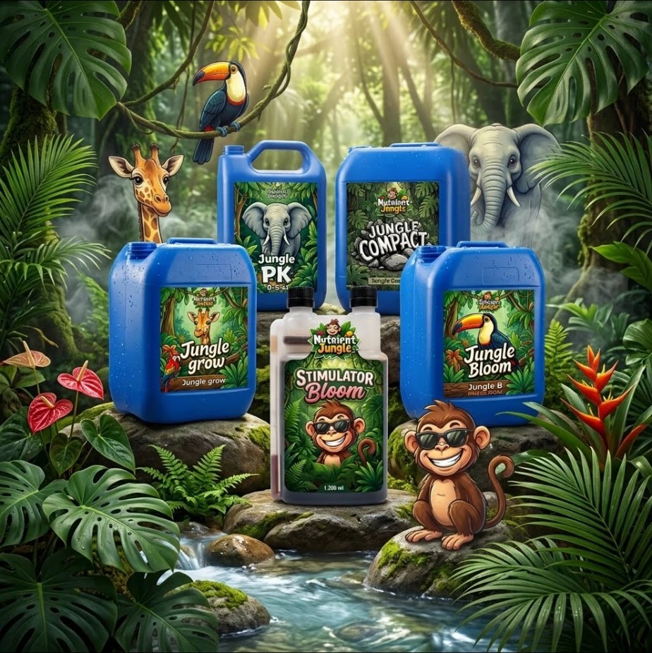 Envases Jungle Nutrient en la selva
